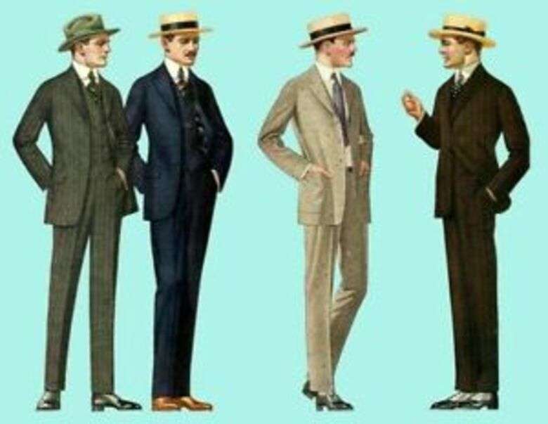 Eleganccy panowie w garniturach z roku 1920 puzzle online