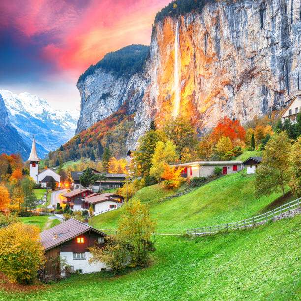 Dolina Lauterbrunnen w Szwajcarii puzzle online