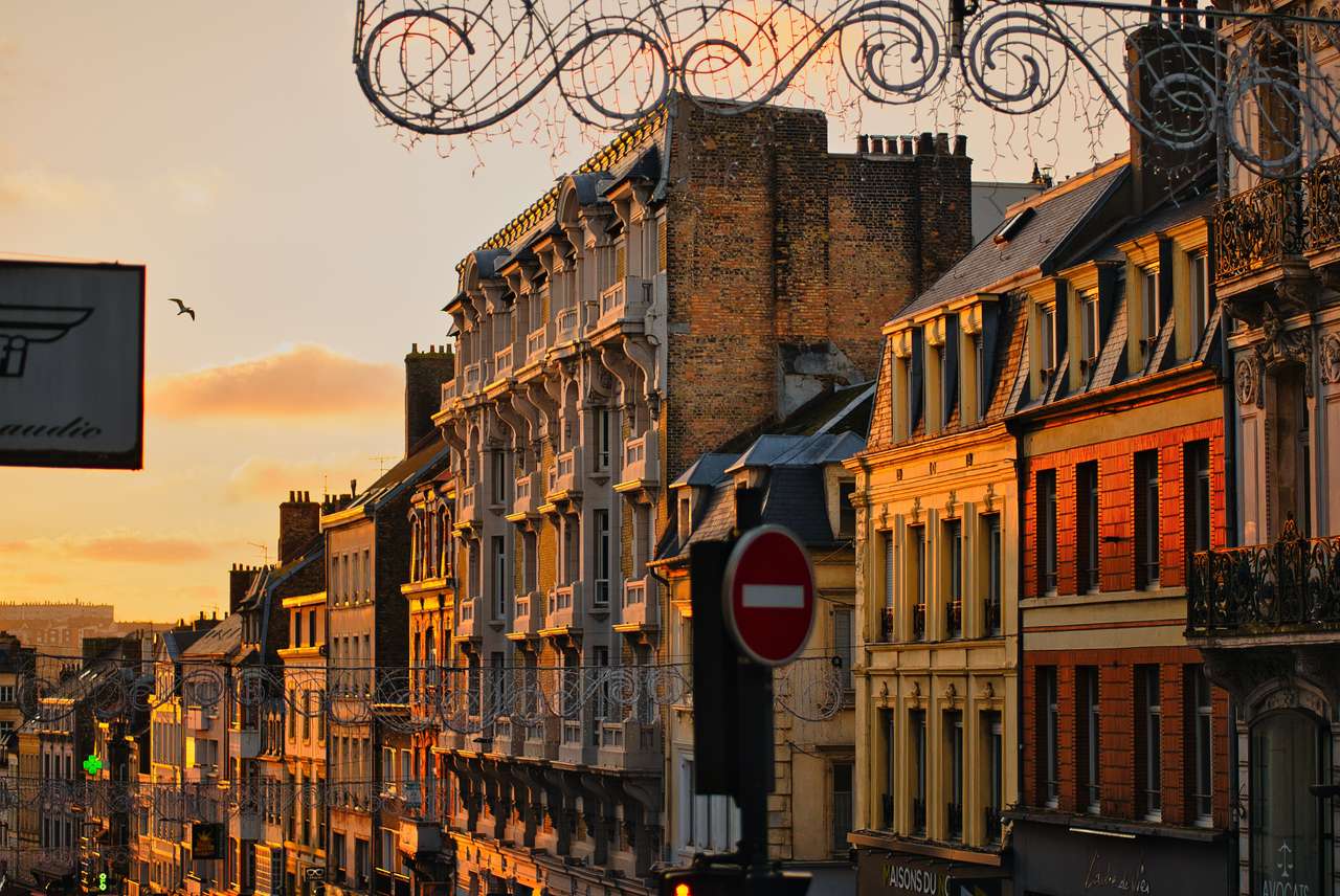 Zachód słońca w paryżu. puzzle online