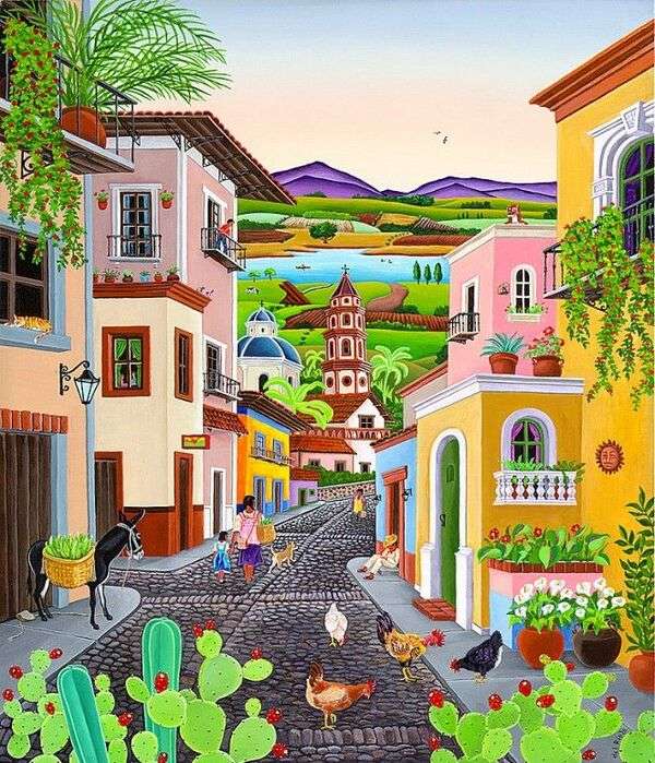 Piękne i kolorowe miasteczko w Meksyku #10 puzzle online