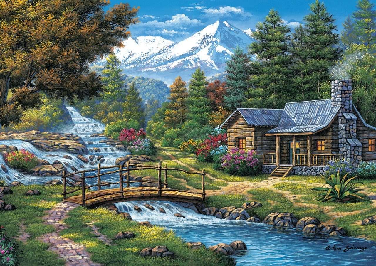 Górska rzeka. puzzle online