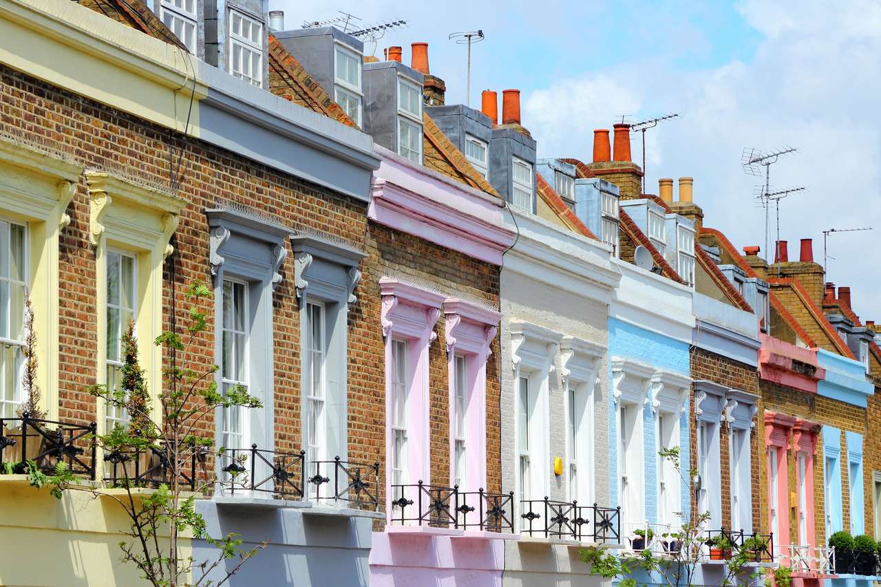 kolorowe domy w dzielnicy Camden Town. puzzle online