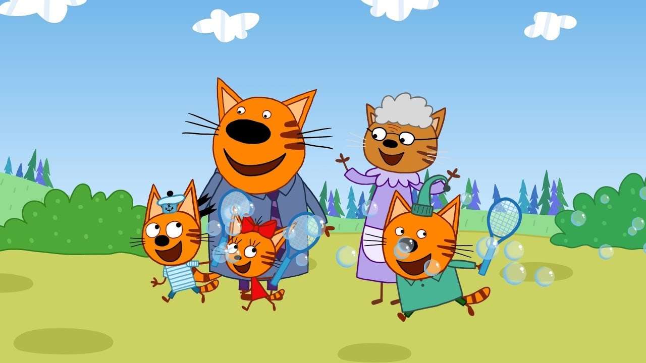 dzieci i koty puzzle online