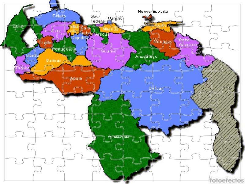 mapa Wenezueli puzzle online