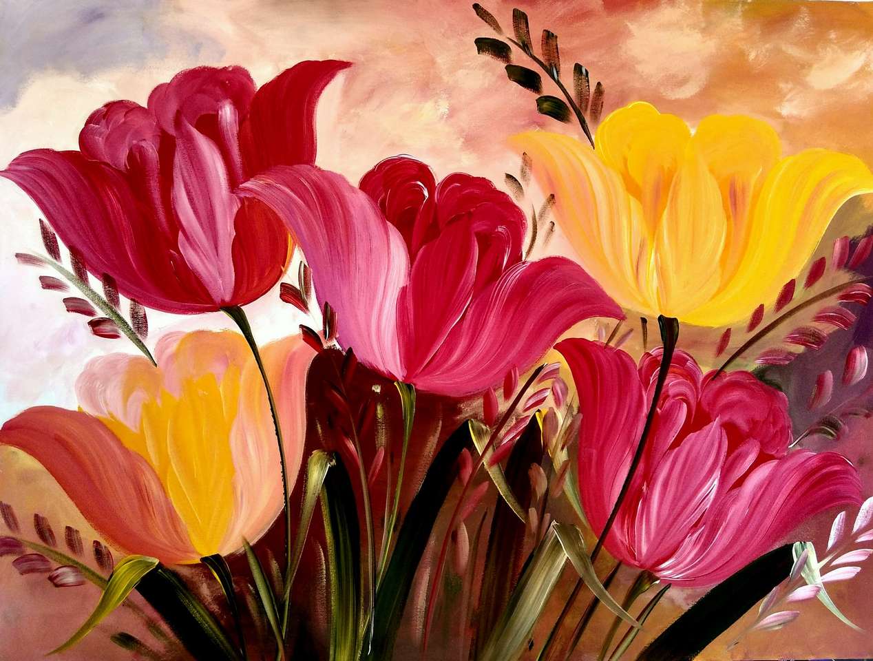 Taniec tulipanów puzzle online