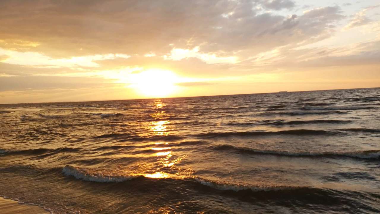 Zachód słońca nad Morzem Bałtyckim puzzle online