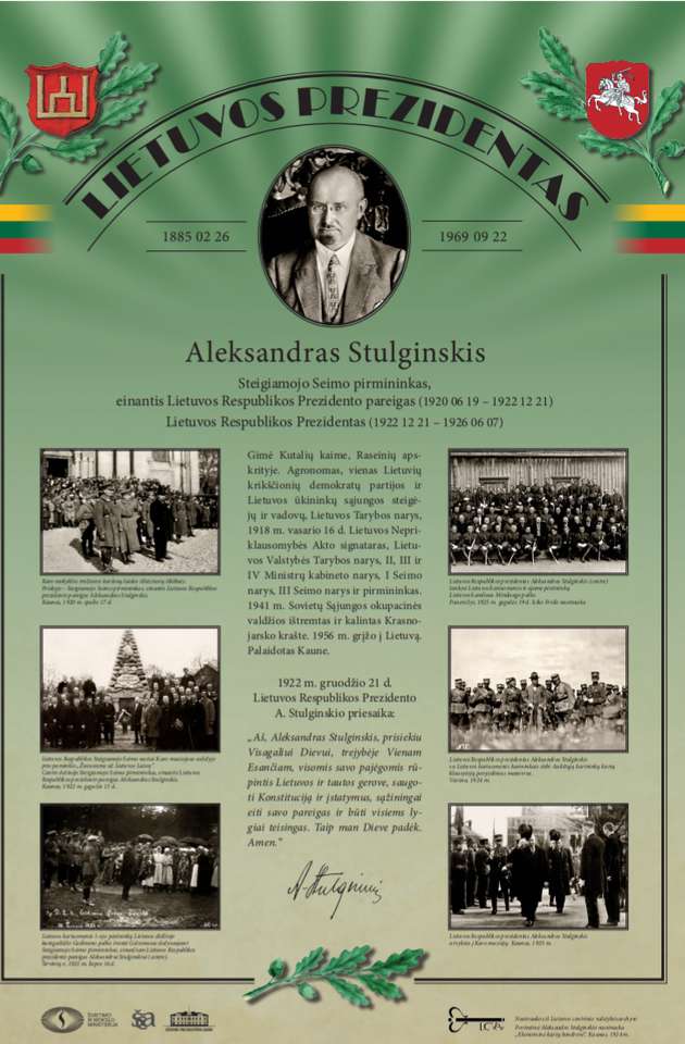 A. Stulginskis plakatas puzzle online