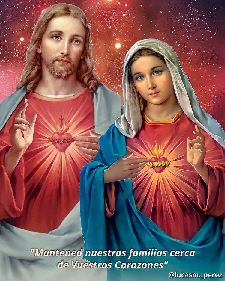 Najświętsze Serca Jezusa i Maryi puzzle online
