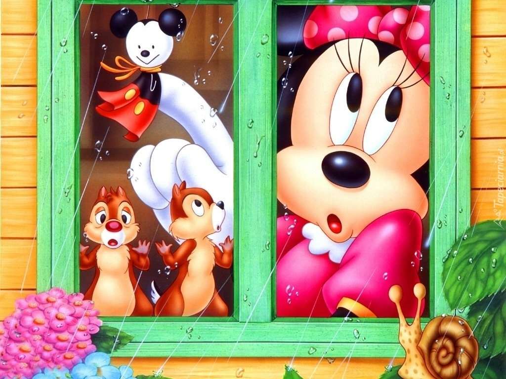 Minnie Mouse in the window jigsaw puzzle
