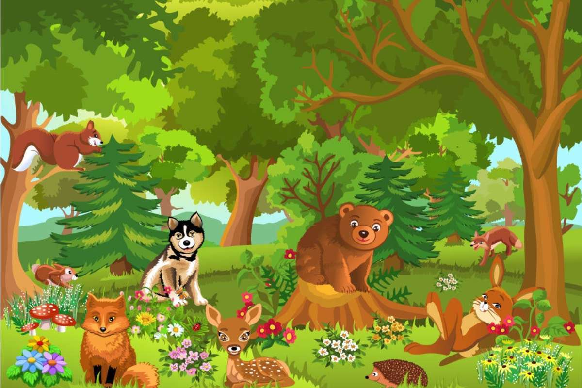 zwierzęta lasu puzzle online