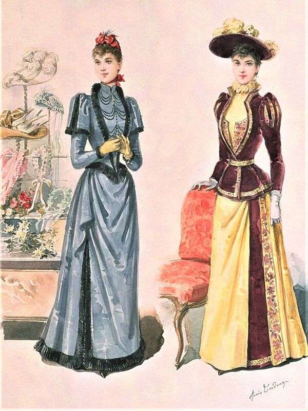 Panie w słynnym roku mody 1890 (2) puzzle online