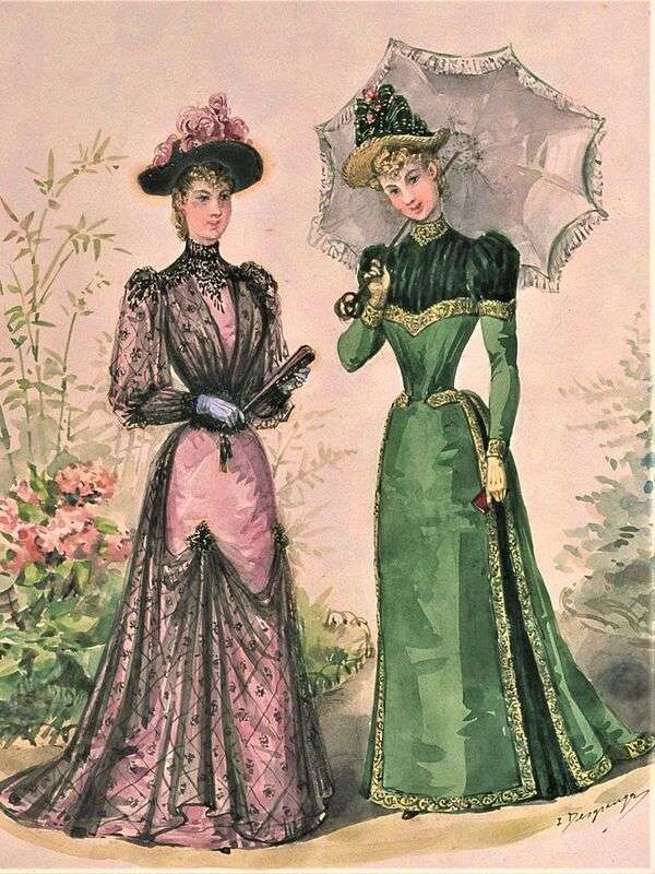 Panie w słynnym roku mody 1892 (2) puzzle online