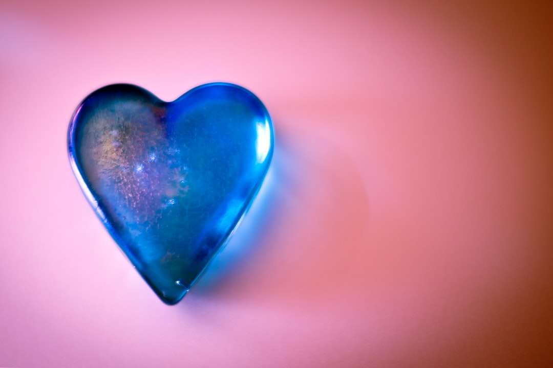 niebieskie szklane serce puzzle online