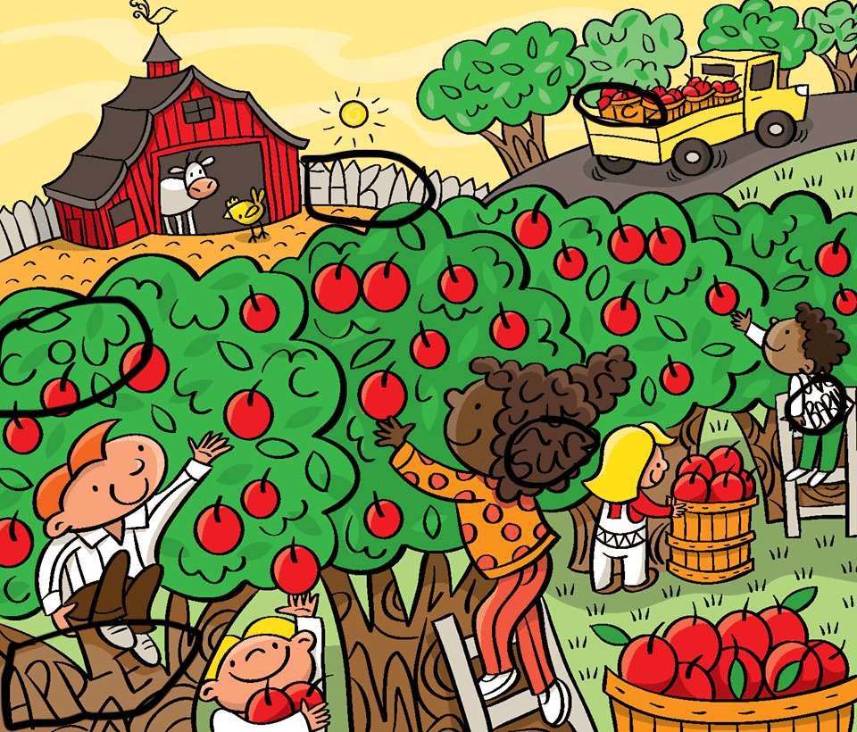 Zbieranie jabłek. puzzle online