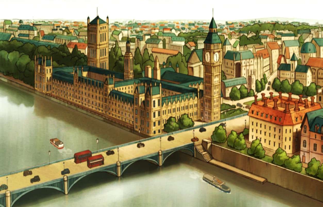 Londyn w grafice puzzle online