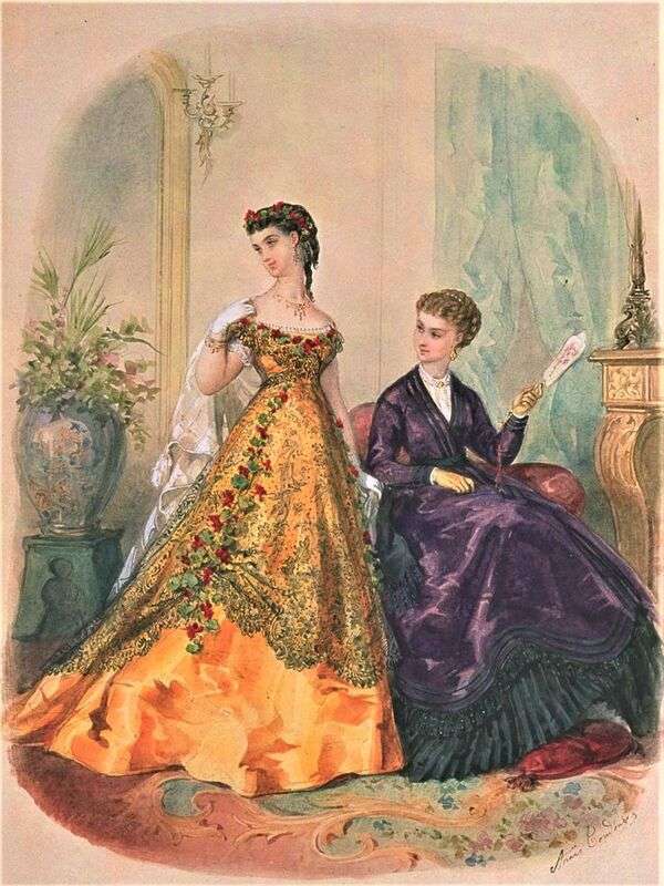 Panie w słynnym roku mody 1868 (2) puzzle online