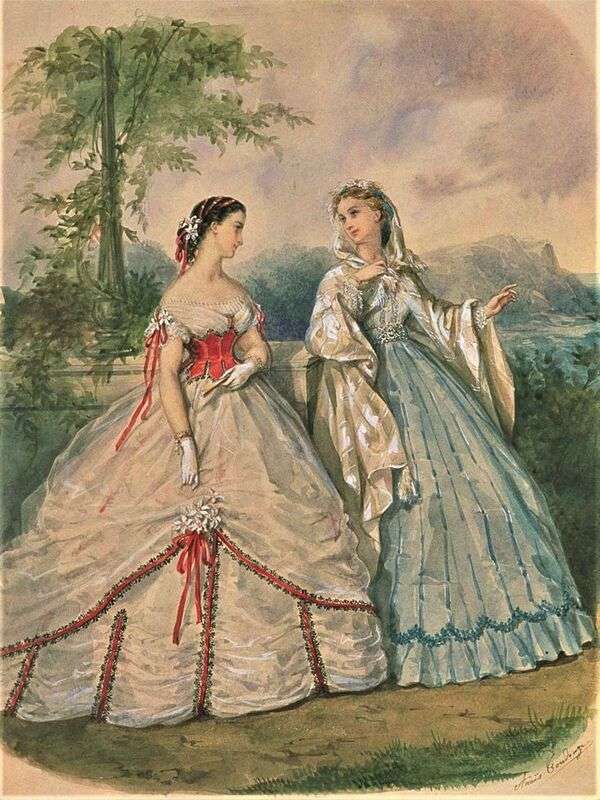 Panie w słynnym roku mody 1865 (2) puzzle online