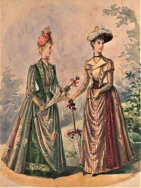 Panie w słynnym roku mody 1888 (1) puzzle online