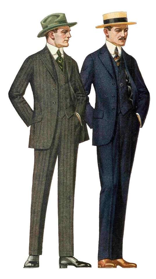 Mężczyźni z Modą Roku 1910 puzzle online