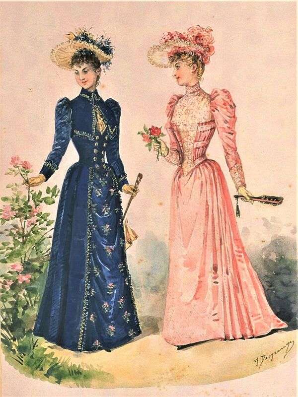 Panie w słynnym roku mody 1891 (2) puzzle online