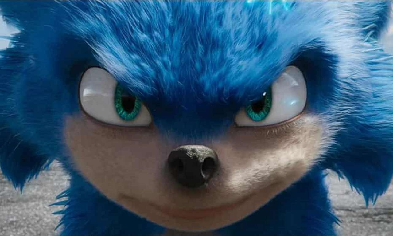 Sonic niebieską twarz puzzle online