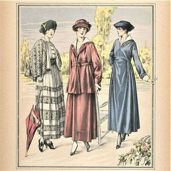 Panie w modzie paryskiej Rok 1917 puzzle online