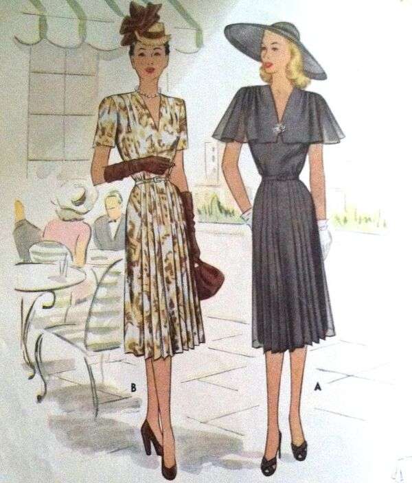 Panie w modzie roku 1948 puzzle online