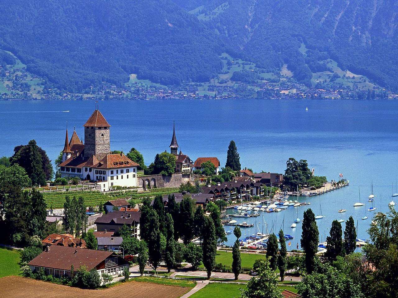 szwajcarskie jezioro puzzle online