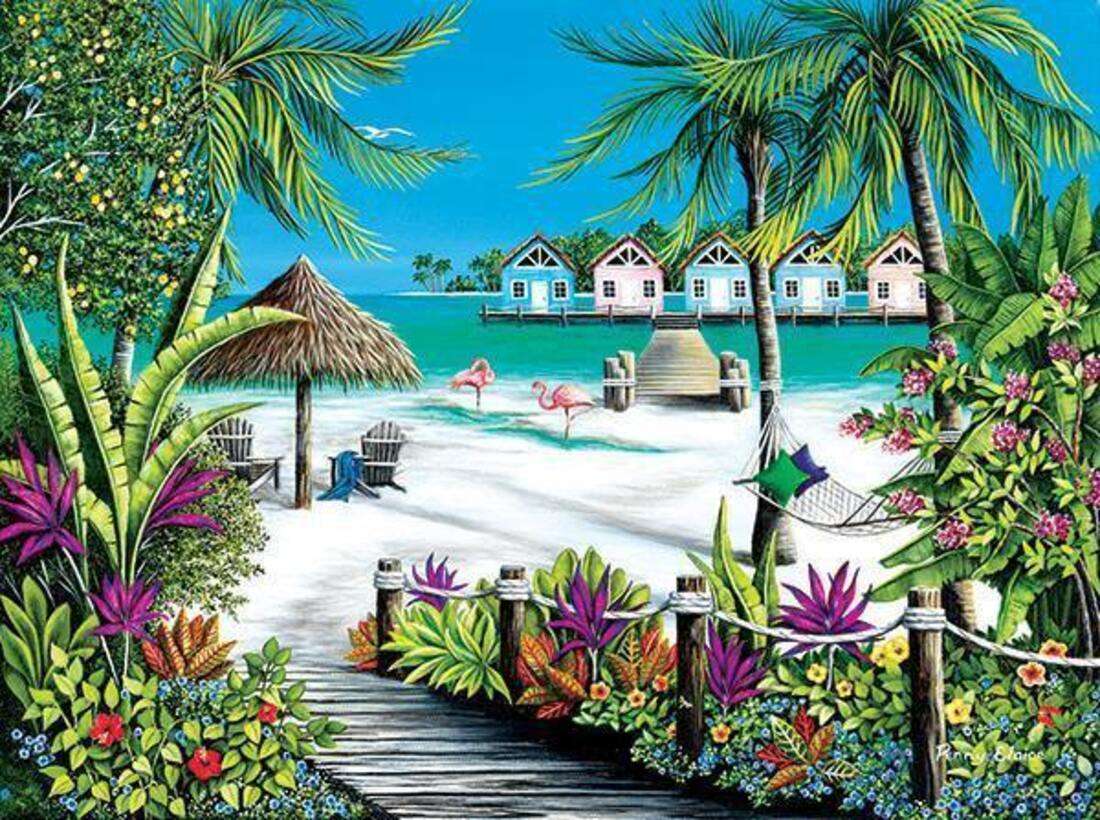 tropical beach puzzle