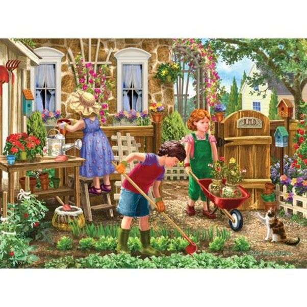 Dzieci w ogrodnictwie puzzle online