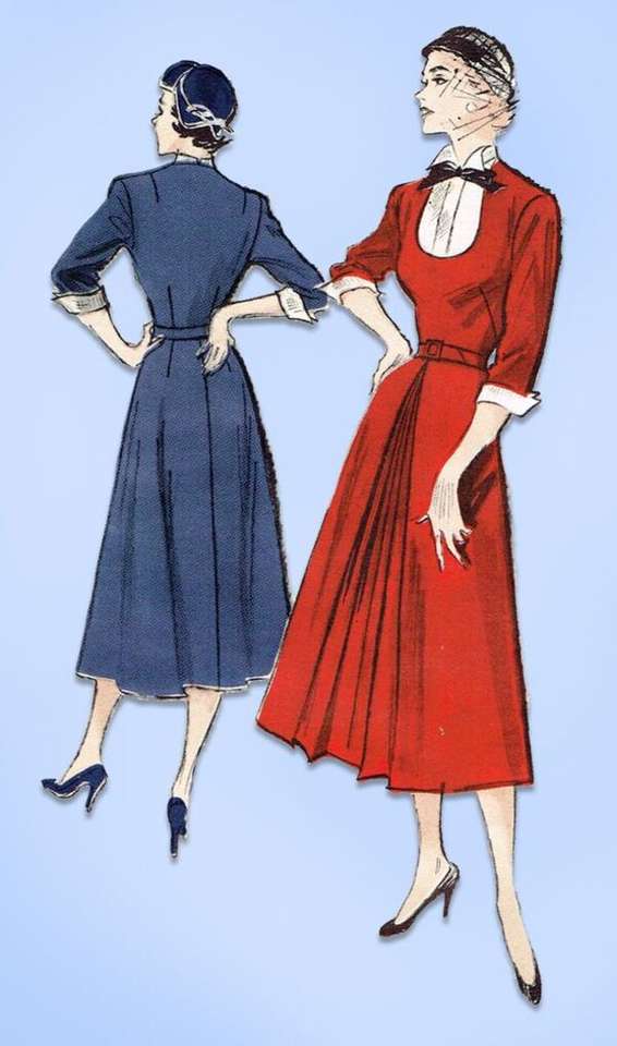 Panie w modzie roku 1950 (1) puzzle online