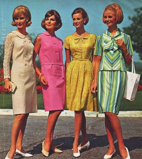 Panie w modzie roku 1966 puzzle online