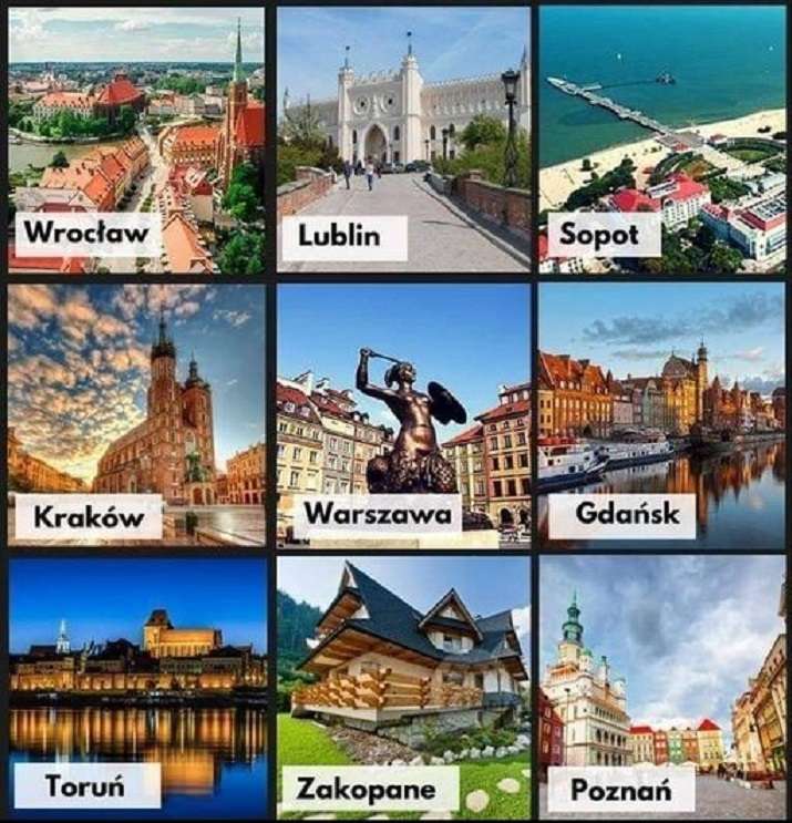 Polskie miasta. puzzle online