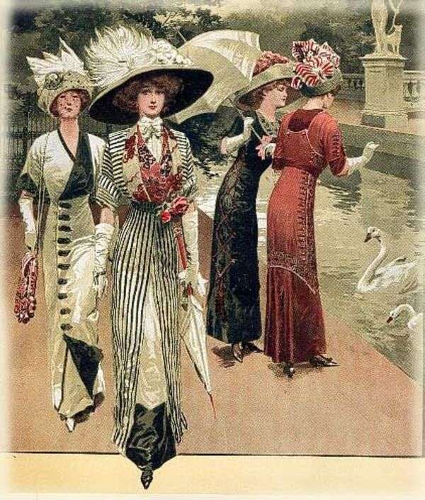 Panie w modzie roku 1912 puzzle online