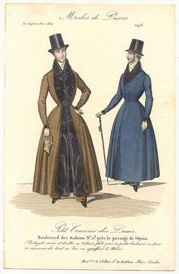 Mężczyźni w modzie roku 1834 puzzle online