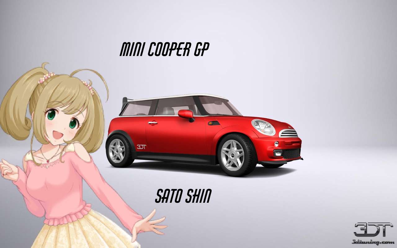 Goleń Sato i mini Cooper GP puzzle online