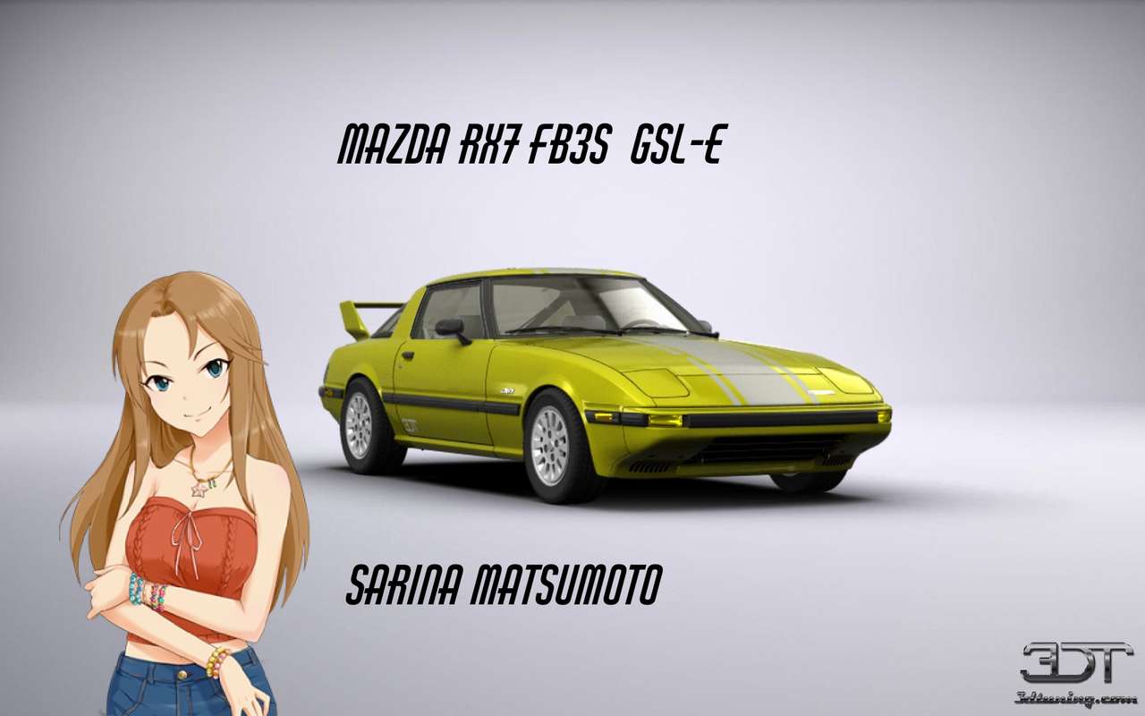 Sarina Matsumoto i Mazda RX7 fb3s puzzle online