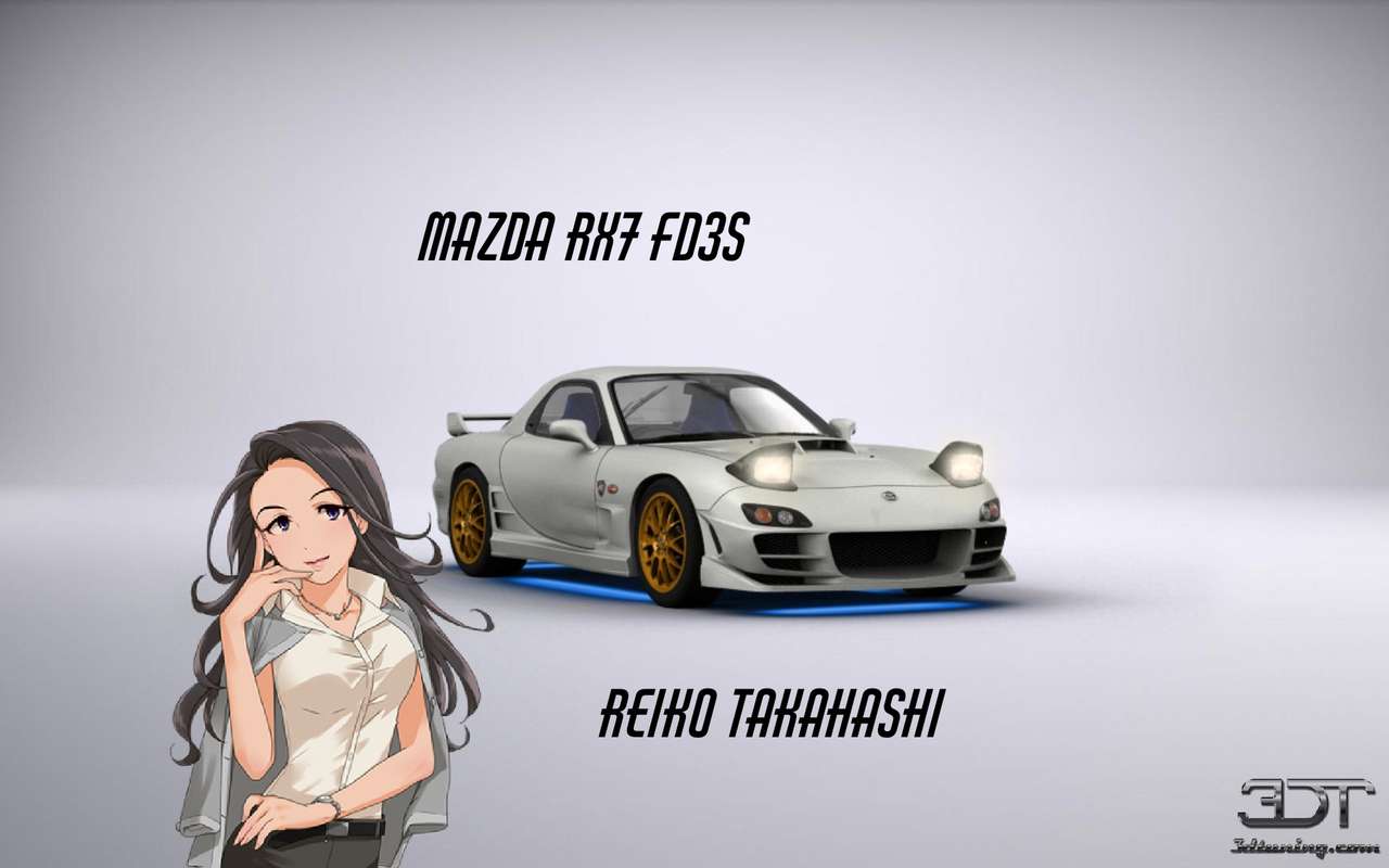 Reiko takahashi i Mazda RX7 FD3S puzzle online