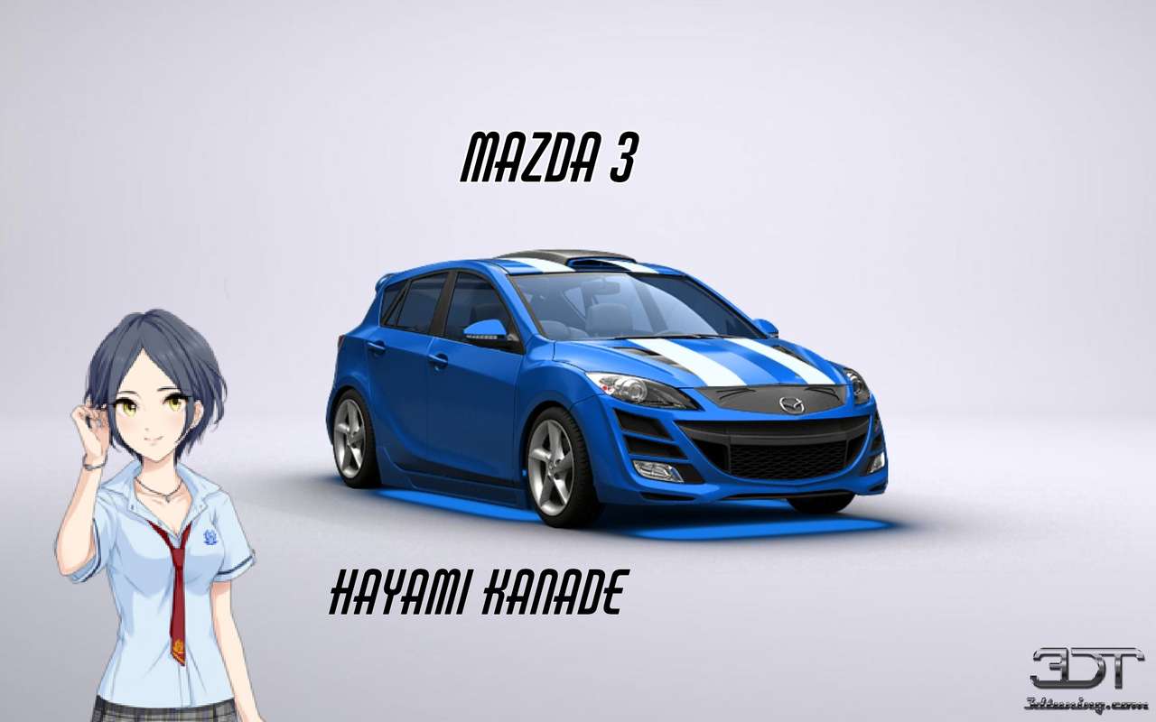 Hayami kanade i Mazda 3 puzzle online