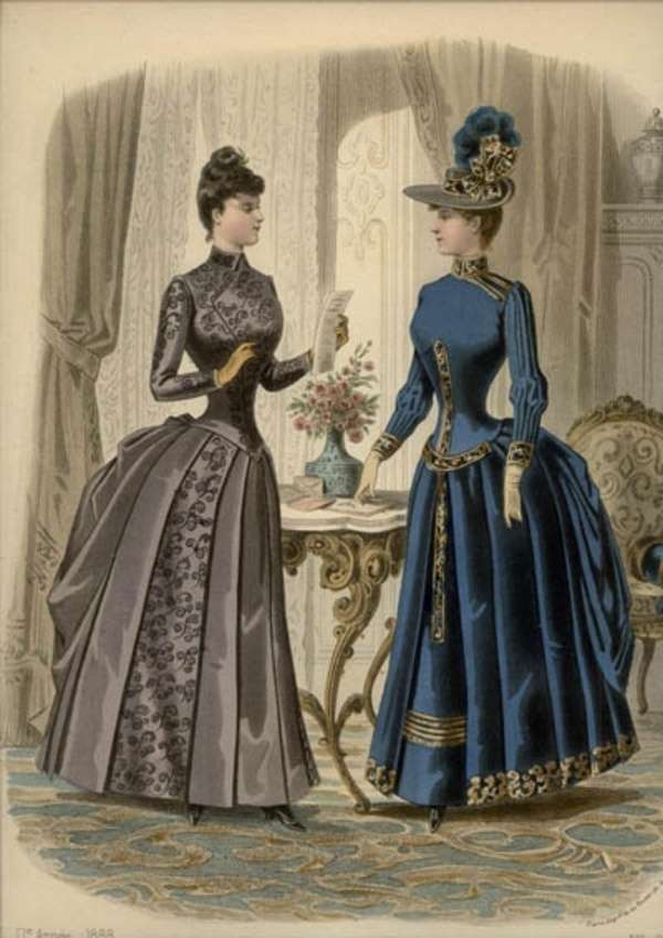 Panie w wiktoriańskiej modzie roku 1880 (1) puzzle online