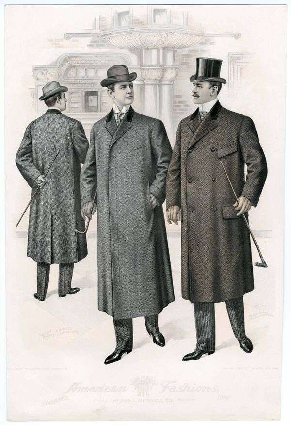 Mężczyźni z amerykańską modą Rok 1904 puzzle online