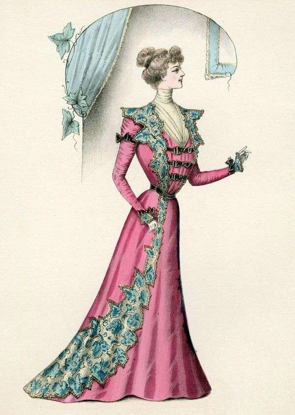 Dama w stylu wiktoriańskim Rok 1899 puzzle online