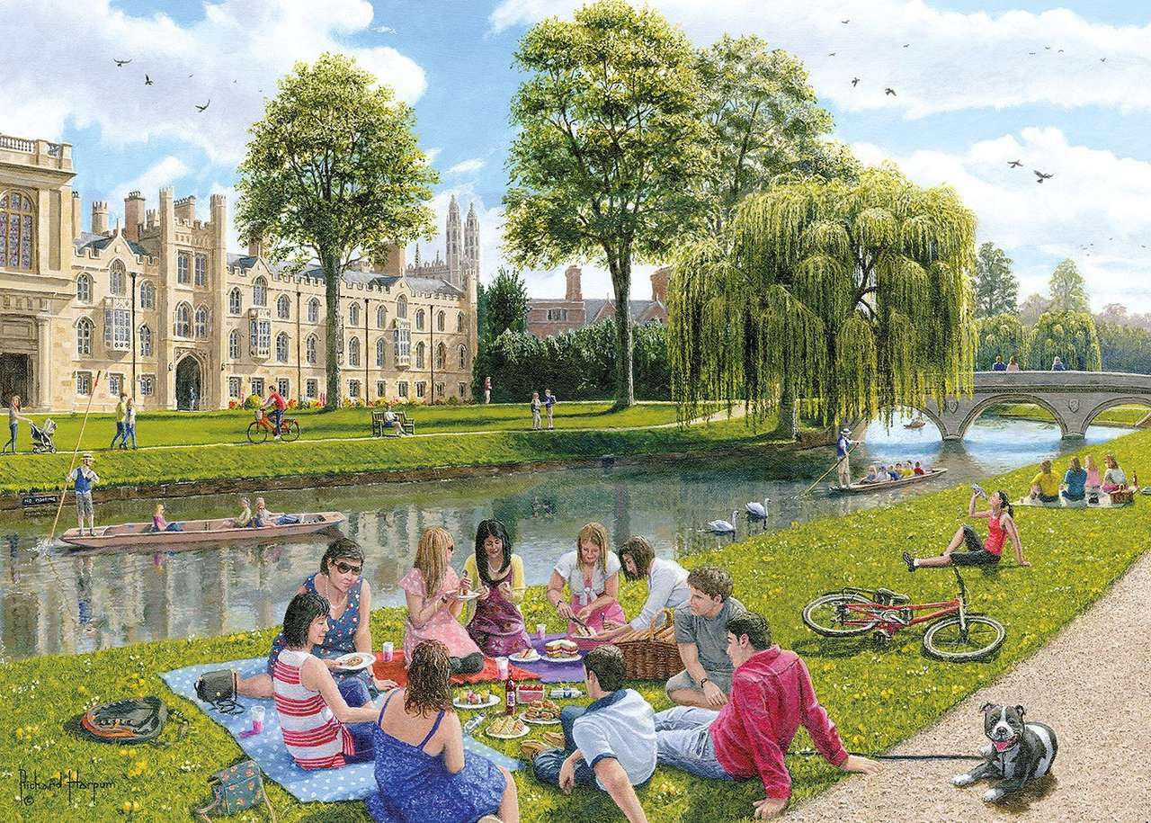 Zabawa na rzece Cam, Cambridge puzzle online