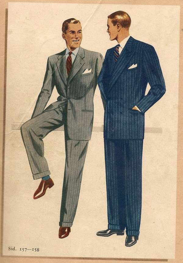 Mężczyźni w garniturze Roku 1950 puzzle online