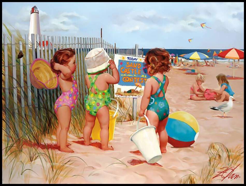 dziewczyny na plaży puzzle online