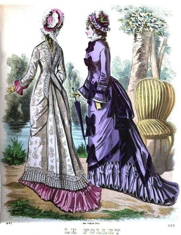 Panie w znakomitej modzie roku 1876 (3) puzzle online