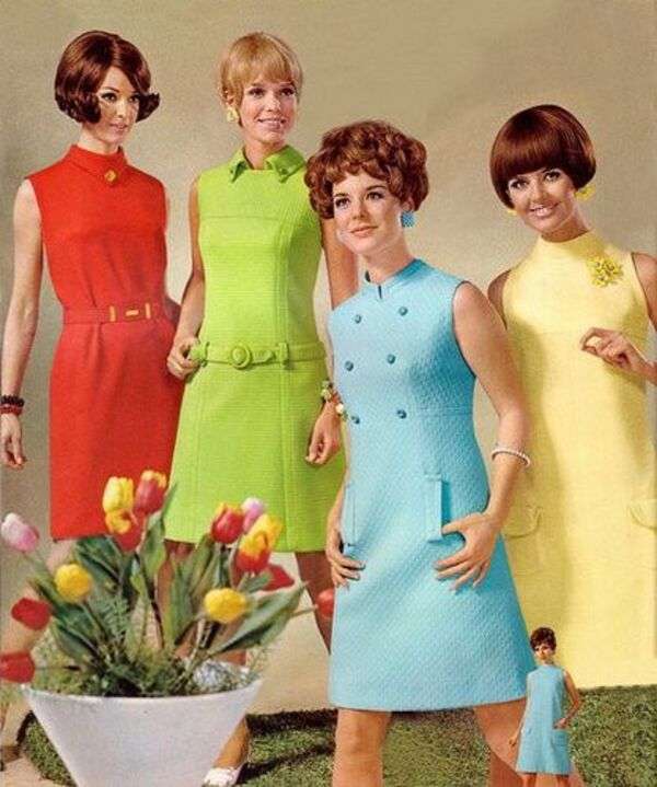 Modne damskie sukienki przeciwsłoneczne Rok 1960 (1) puzzle online