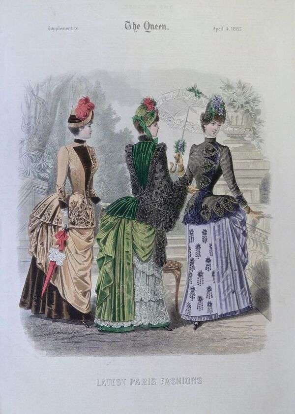 Panie w znakomitej modzie roku 1885 puzzle online
