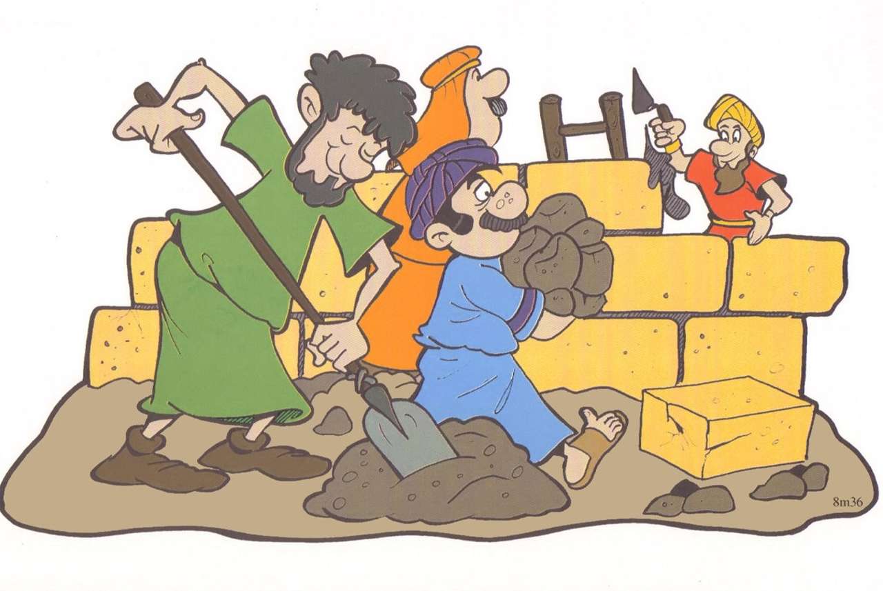 Nehemiasz buduje mur puzzle online