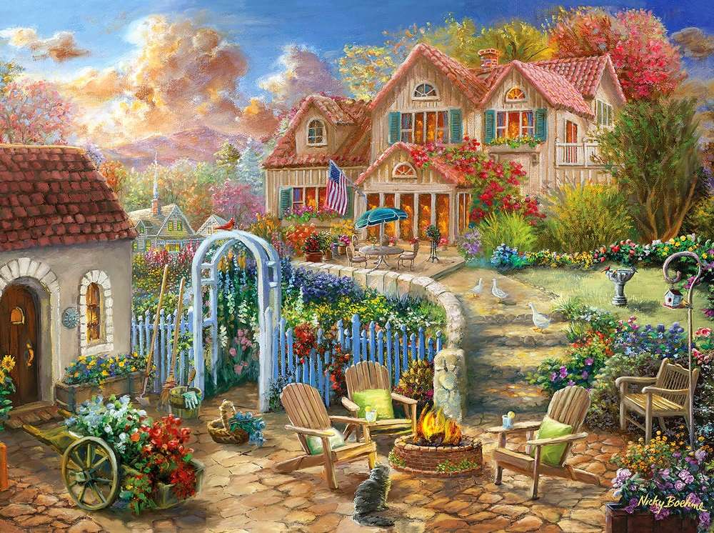 mansion with guest house jigsaw puzzle